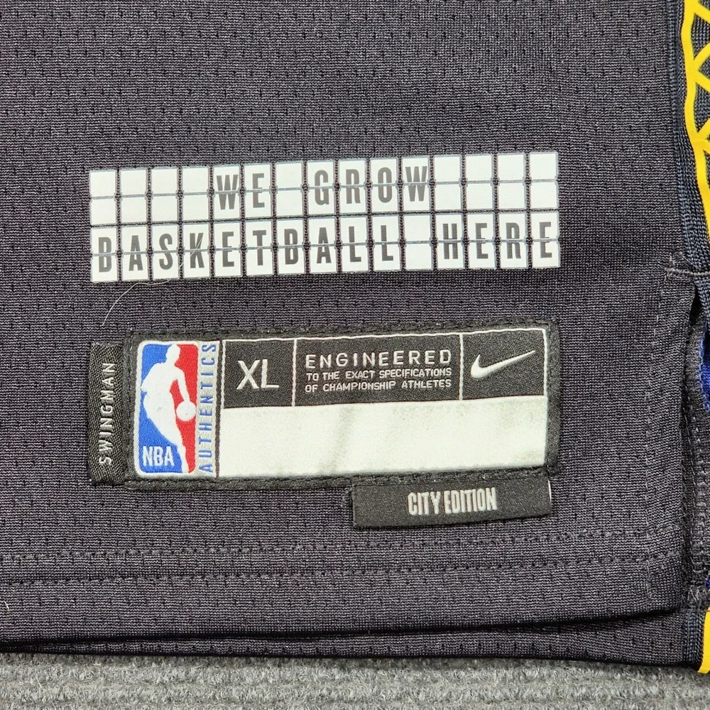 Nike Indiana Pacers Buddy Hield #24 Men XL Blue Black City Edition Swingman